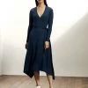 JAEGER Dresses V-Neck Midi Wrap Dress