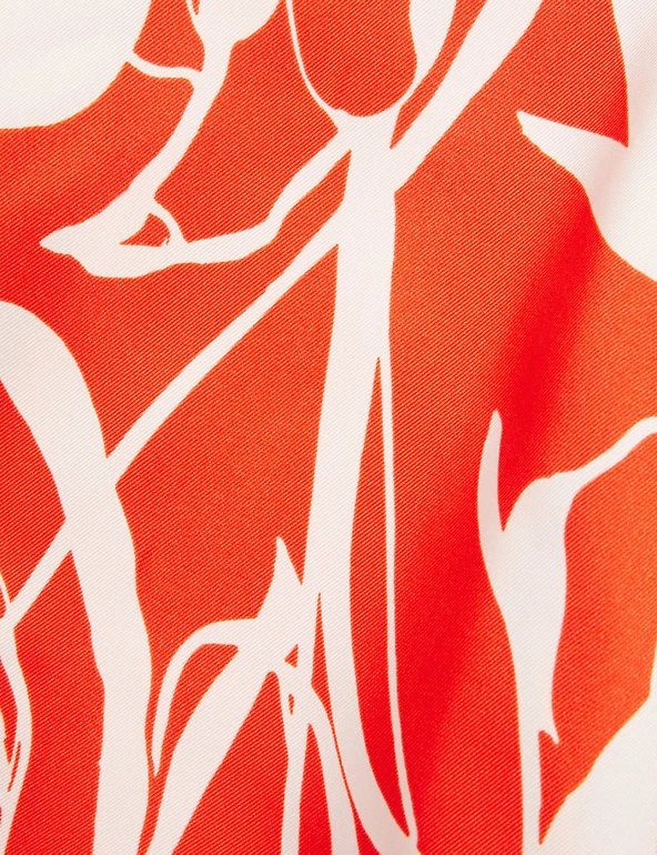 JAEGER Dresses Floral Tie Neck Mini Shift Dress - Image 6