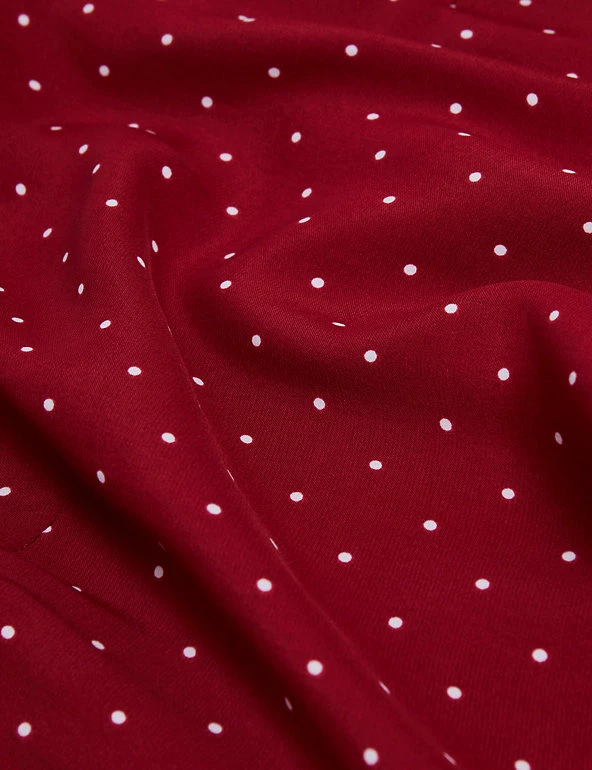 JAEGER Dresses Spot Print Short Sleeve Midi Skater Dress - Image 6