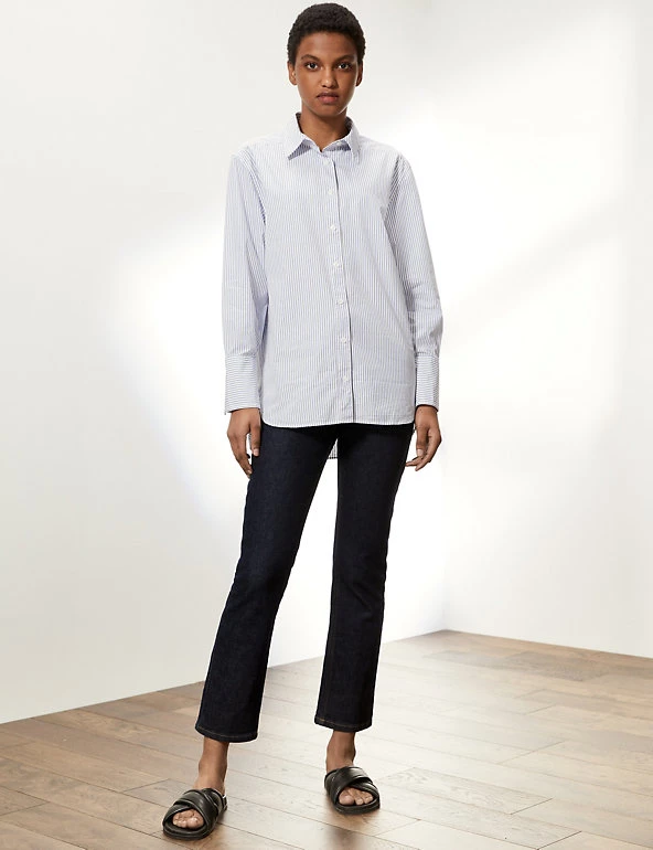 JAEGER Shirts & Blouses Pure Cotton Oversized Long Sleeve Shirt - Image 9