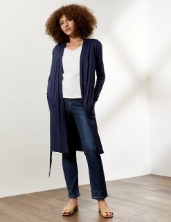 JAEGER Cardigans Modal Rich Belted Longline Cardigan