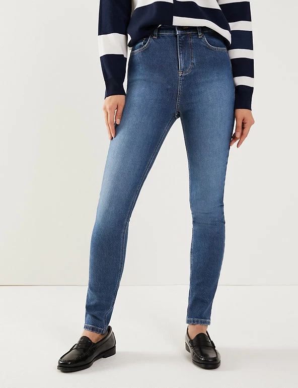 JAEGER High Waisted Skinny Jeans - Image 3