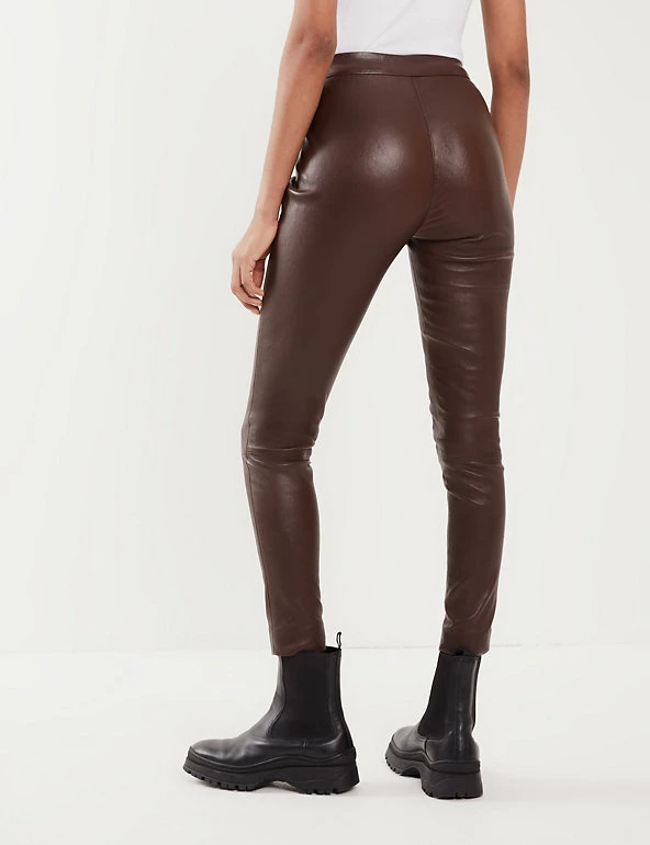JAEGER Leather Skinny Trousers - Image 11