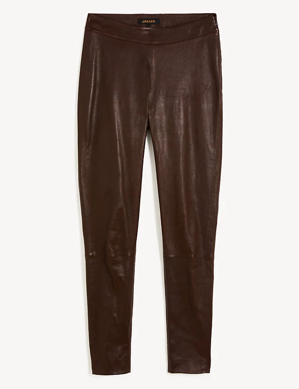 JAEGER Leather Skinny Trousers - Image 8