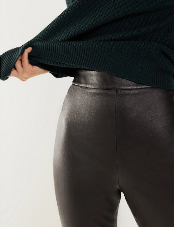 JAEGER Leather Skinny Trousers - Image 3