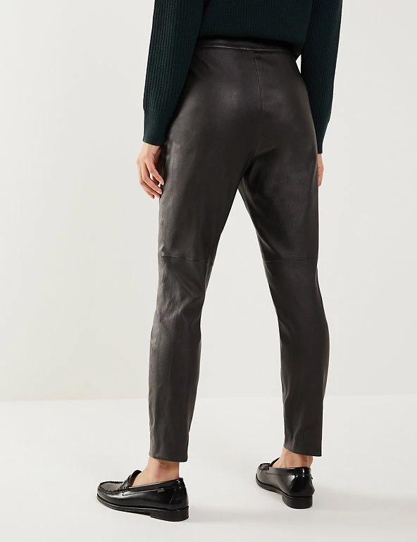 JAEGER Leather Skinny Trousers - Image 5