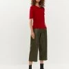 JAEGER Trousers Leather Wide Leg Culottes