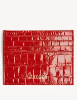 JAEGER Handbags Leather Croc Cardholder